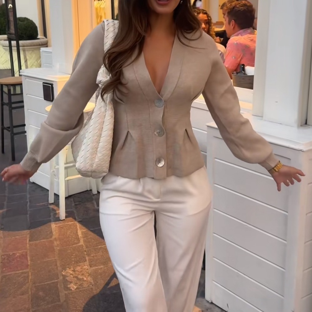 Beverly Knit Cinched Cardigan-Oak SOLD OUT ON MESHKI WEBSITE